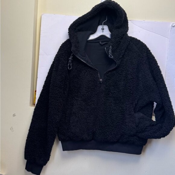 Lululemon Oh So Sherpa Fleece Half Zip Jacket Hoodie Pockets Jersey Lined Top 10 - Picture 3 of 16